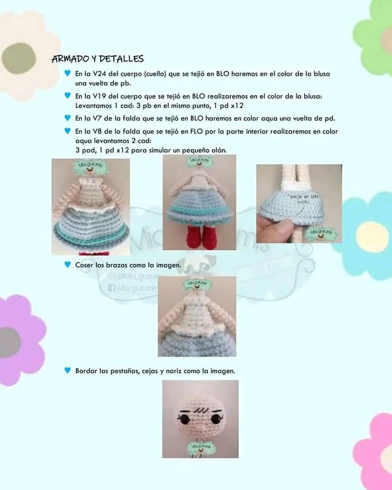 Patrón amigurumi Frida Kahlo gratis