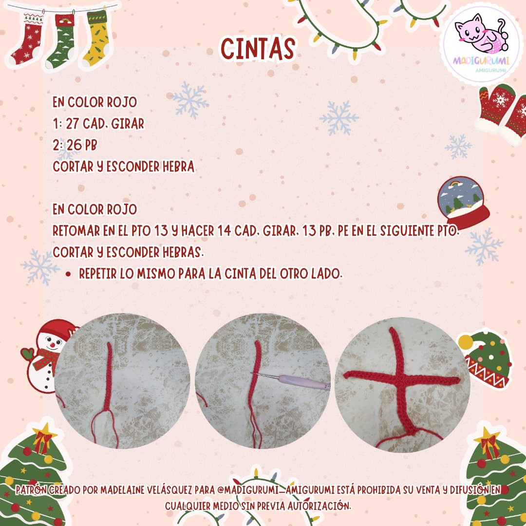 Patrón amigurumi Gaspar: Conejito navideño gratis