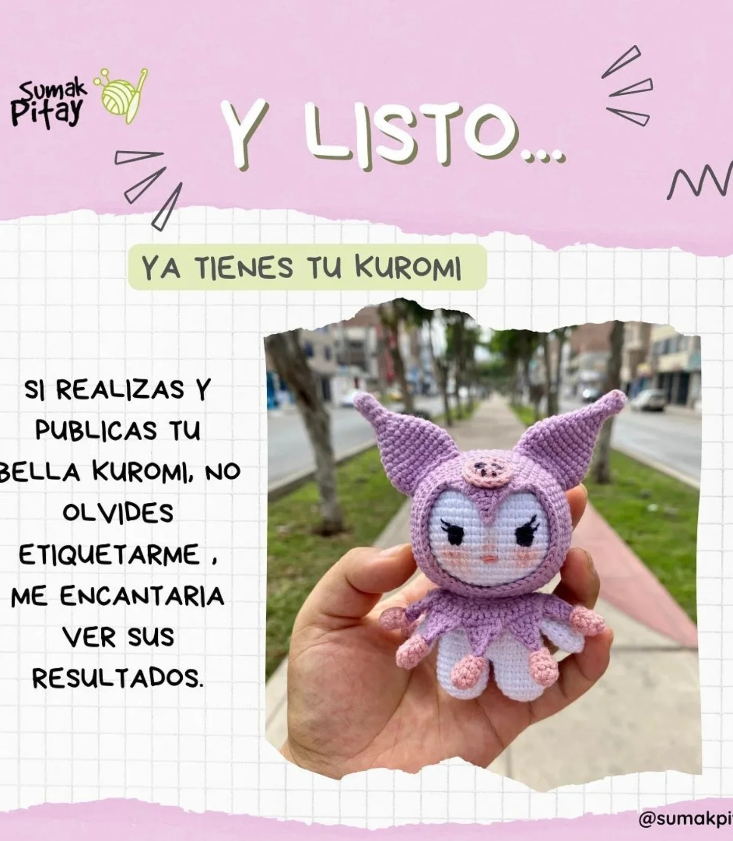 Patrón Amigurumi Gratis:  Adorable personaje kawaii a crochet.