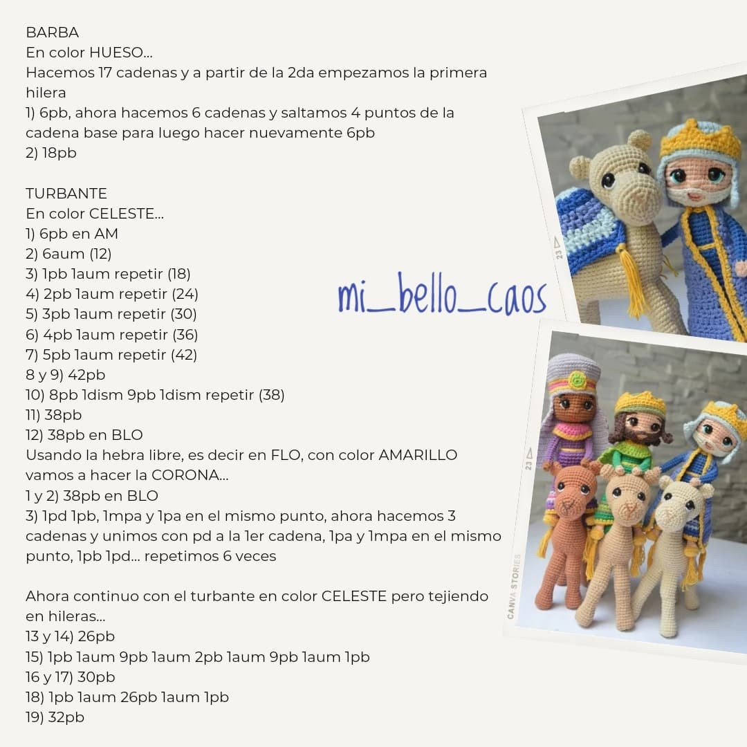 Patrón amigurumi gratis: Belén navideño