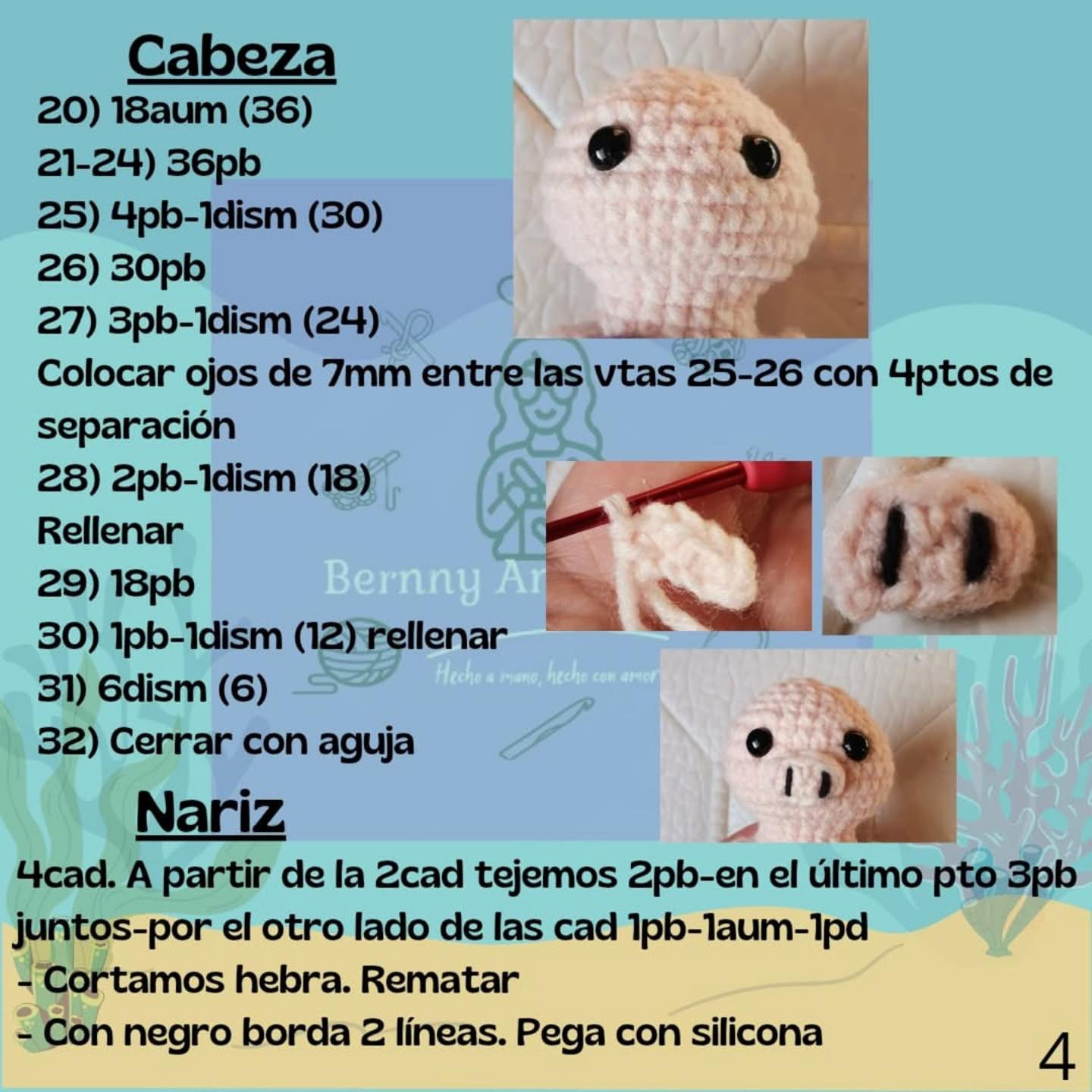 Patrón Amigurumi gratis: Betty la Cerdita