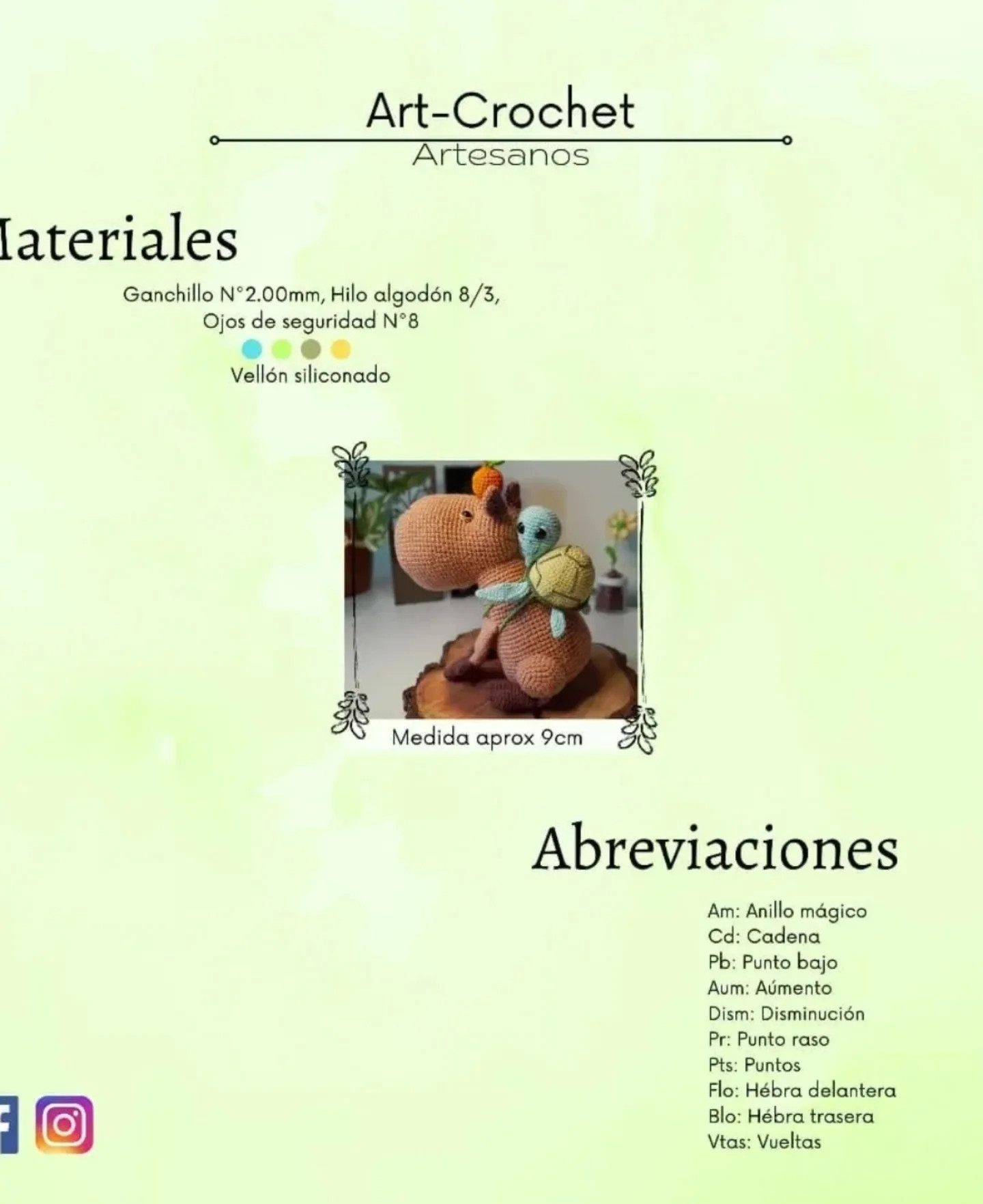 Patrón amigurumi gratis: Capibara con Tortuguita
