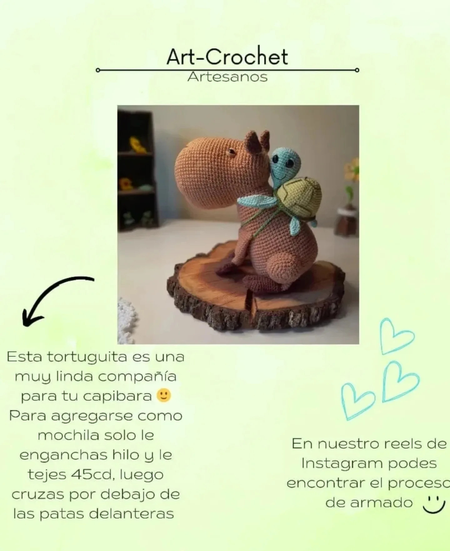 Patrón amigurumi gratis: Capibara con Tortuguita
