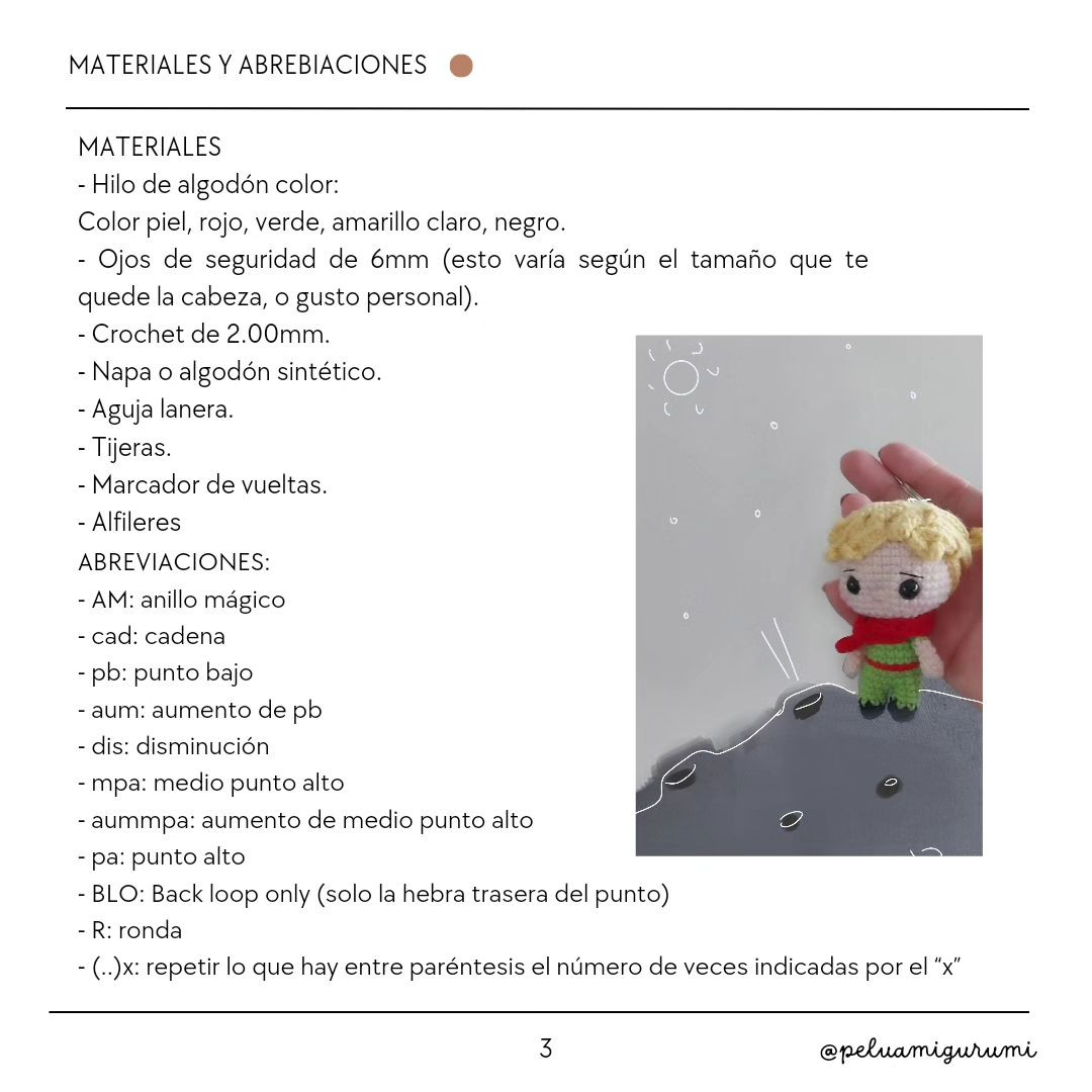 Patrón amigurumi gratis: El Principito