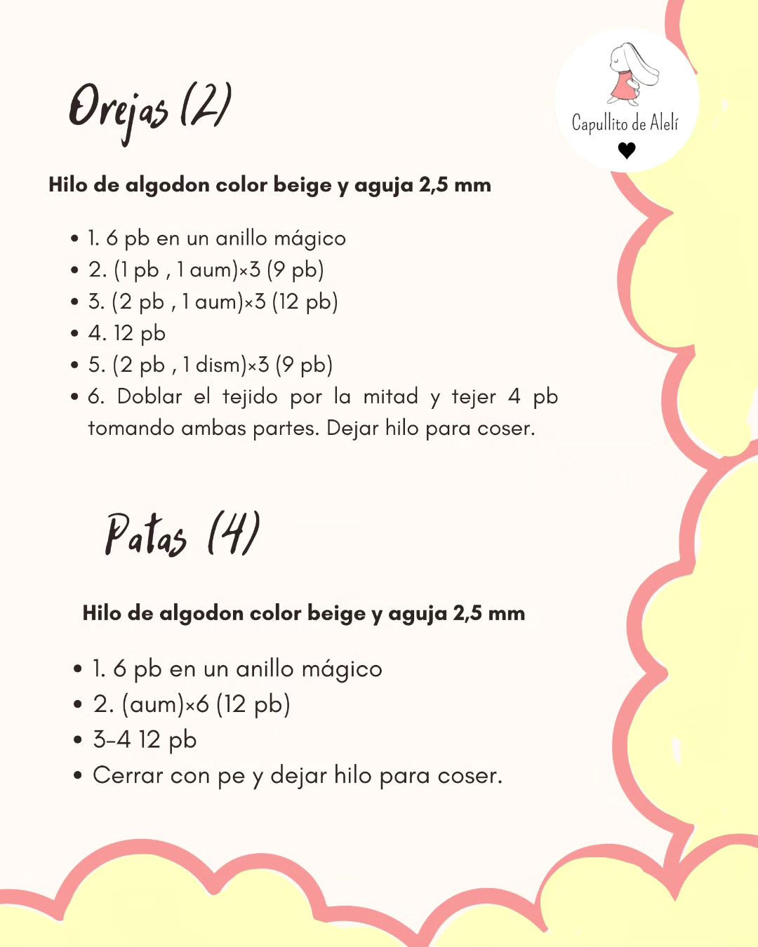 Patrón amigurumi gratis: Oveja tierna