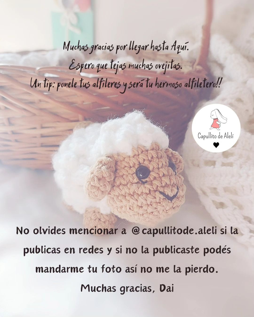 Patrón amigurumi gratis: Oveja tierna