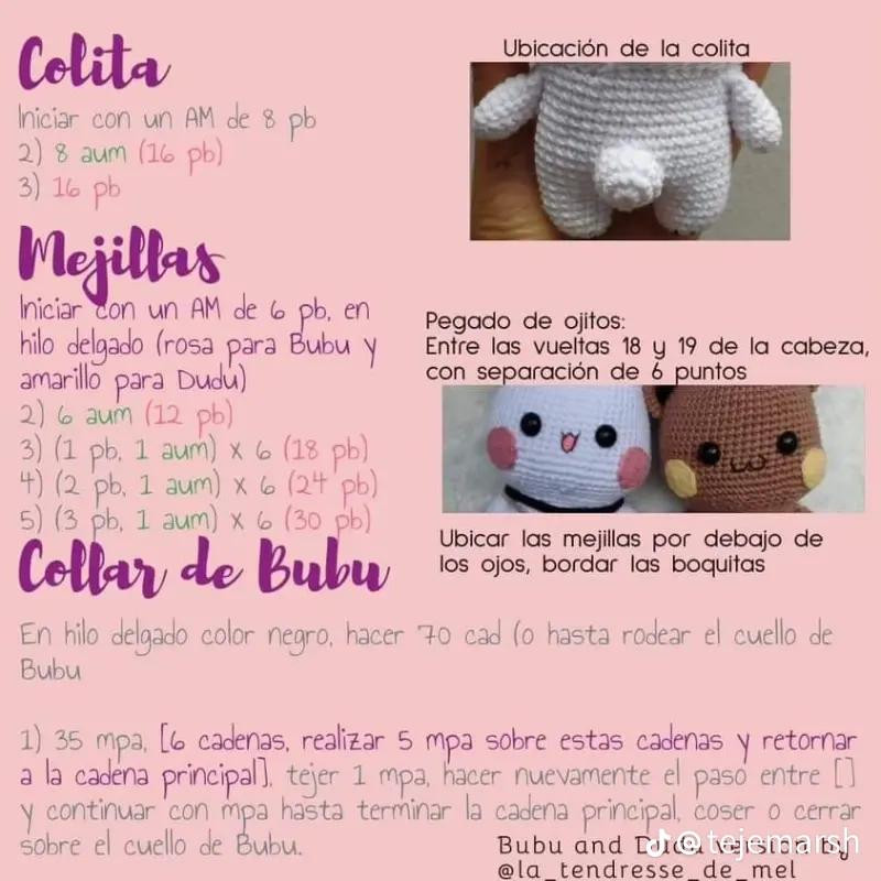 Patrón amigurumi gratis: Panda y Oso
