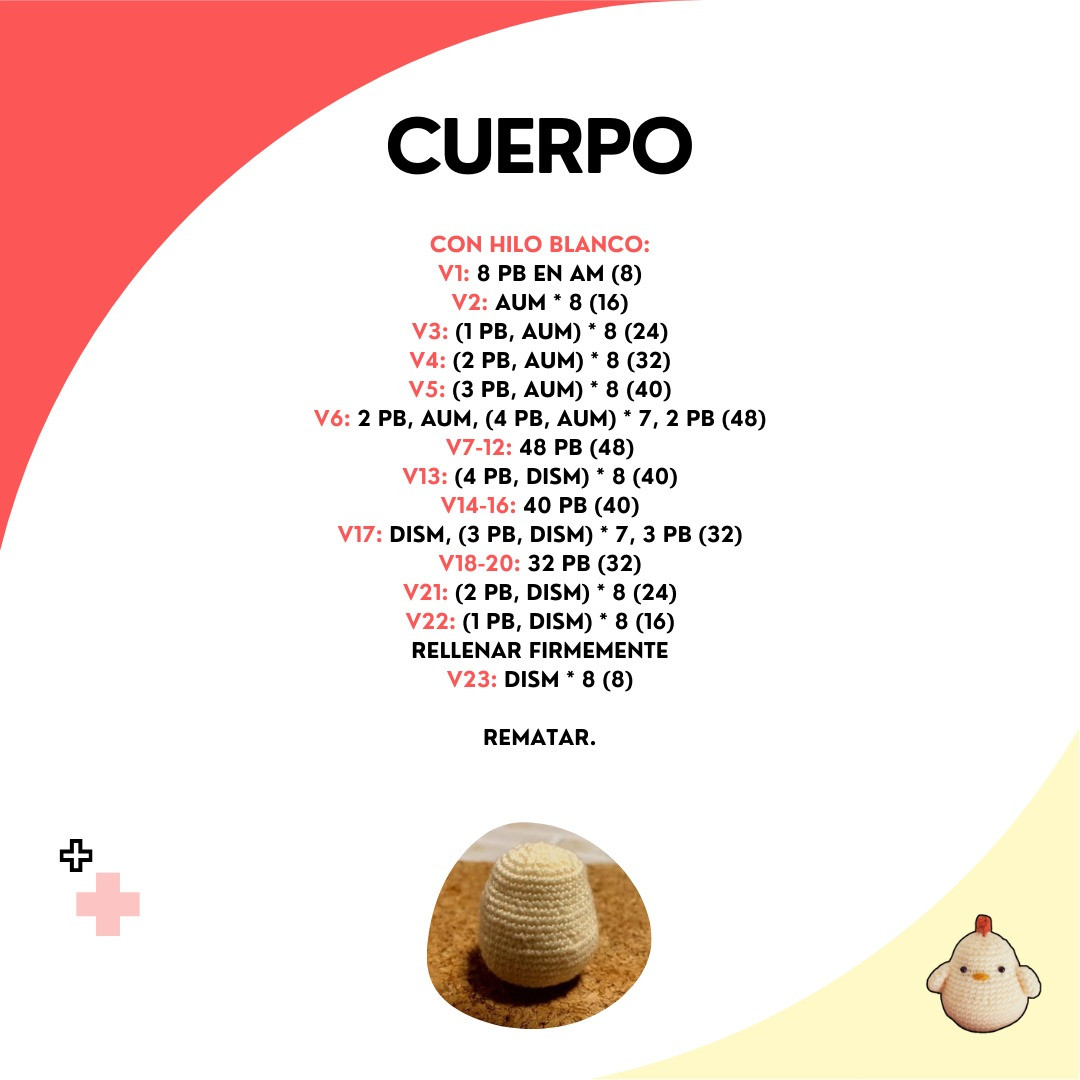Patrón amigurumi gratis: Pollito tierno