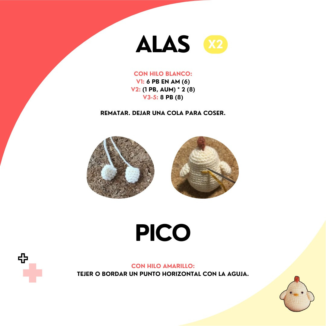 Patrón amigurumi gratis: Pollito tierno