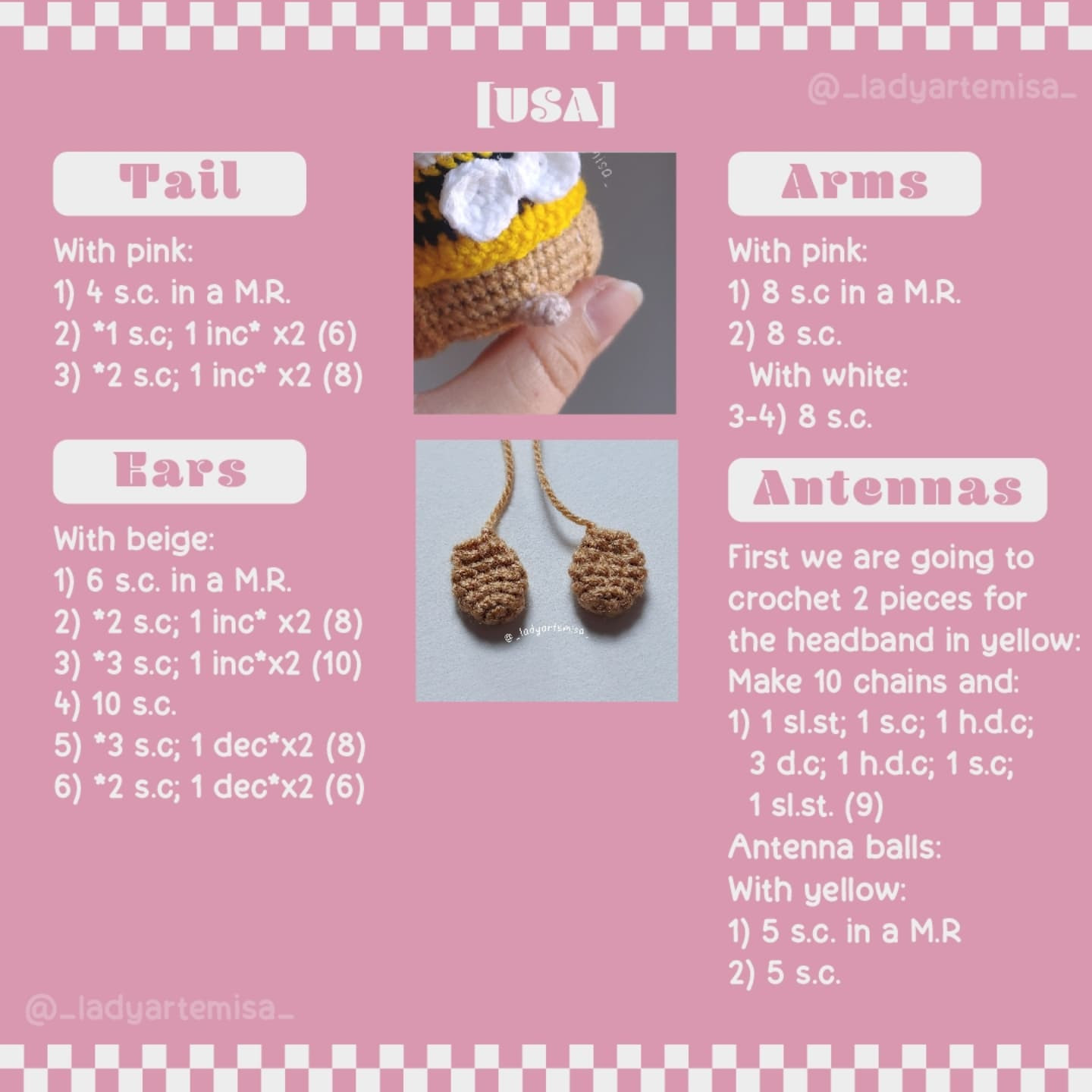 Patrón amigurumi gratis: tierno osito abeja