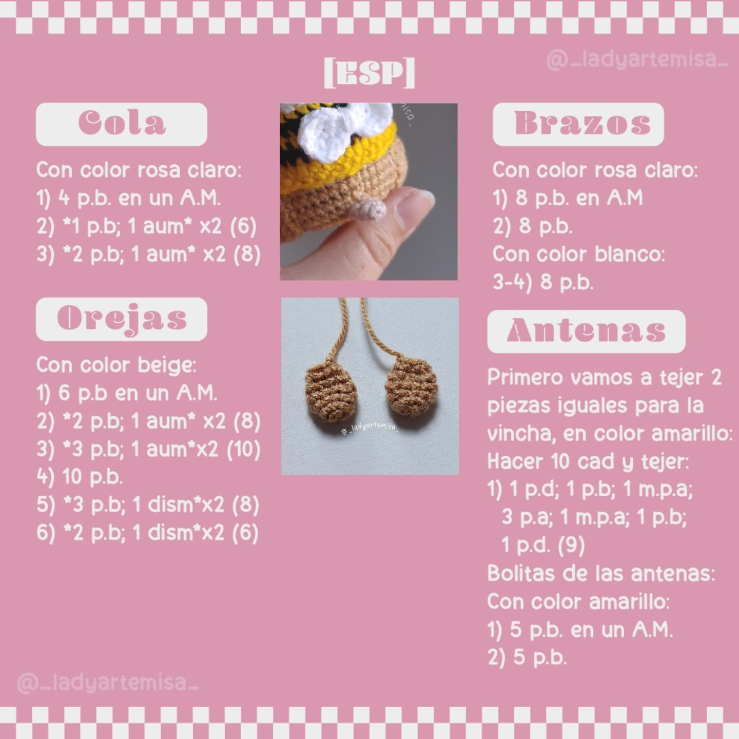 Patrón amigurumi gratis: tierno osito abeja