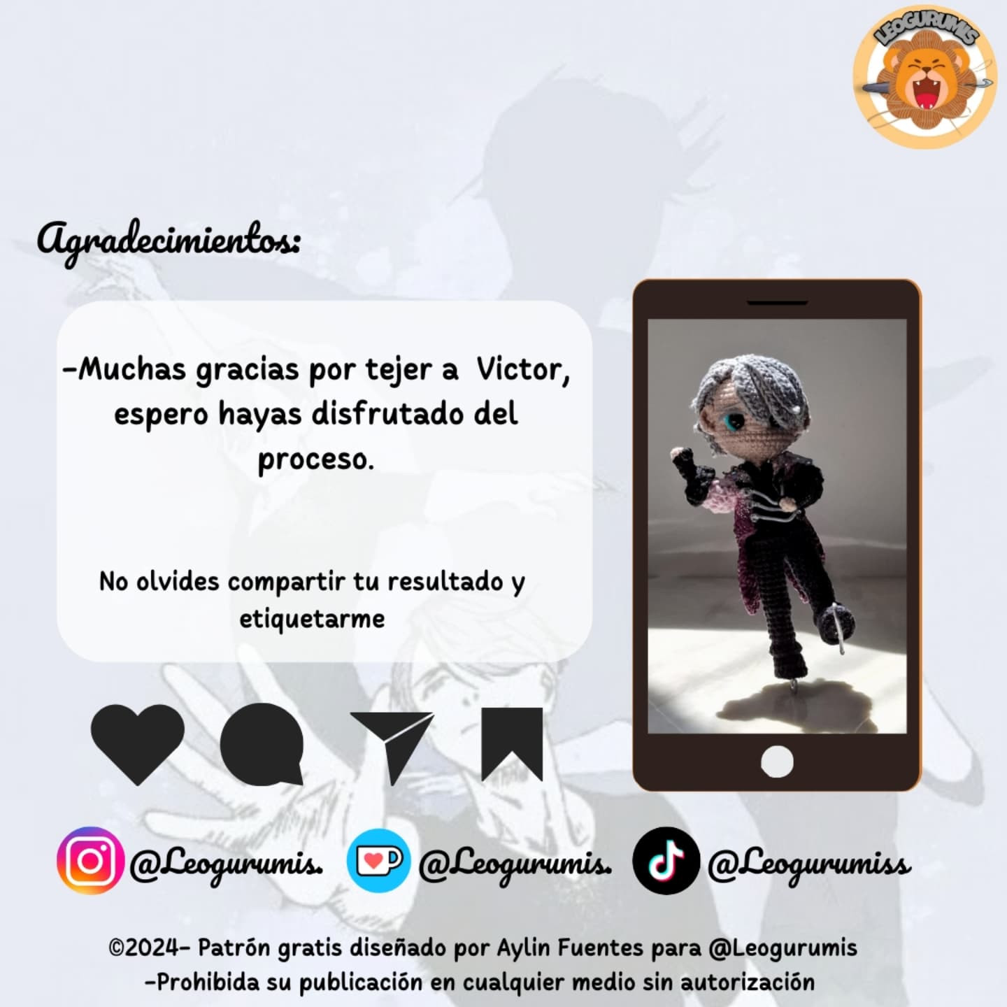 Patrón amigurumi gratis: Victor Nikiforov
