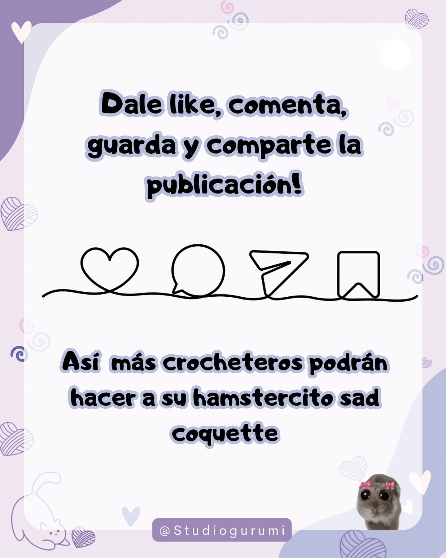 Patrón amigurumi gratuito: Llavero hámster triste.