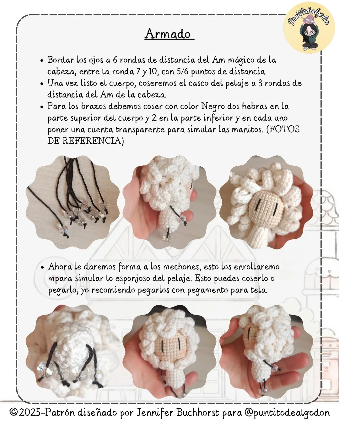 Patrón amigurumi gratuito: Ovejas kawaii a crochet