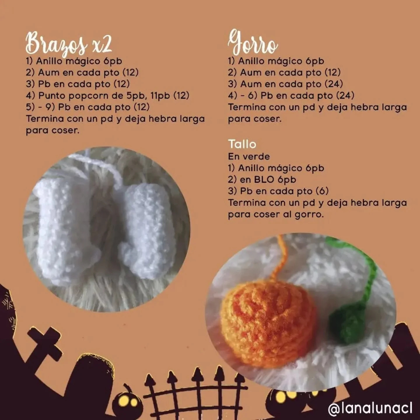Patrón amigurumi Hello Kitty calabaza gratis