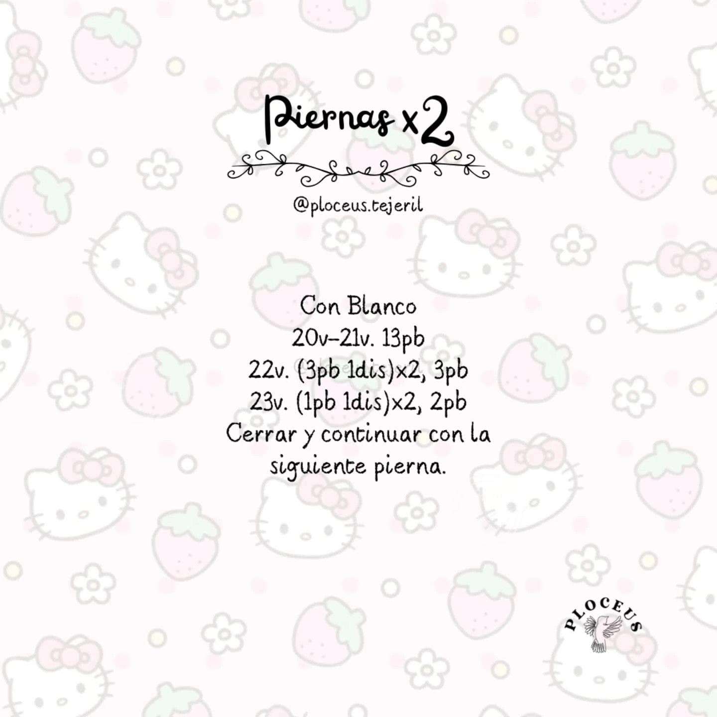 Patrón amigurumi Hello Kitty: Guía paso a paso
