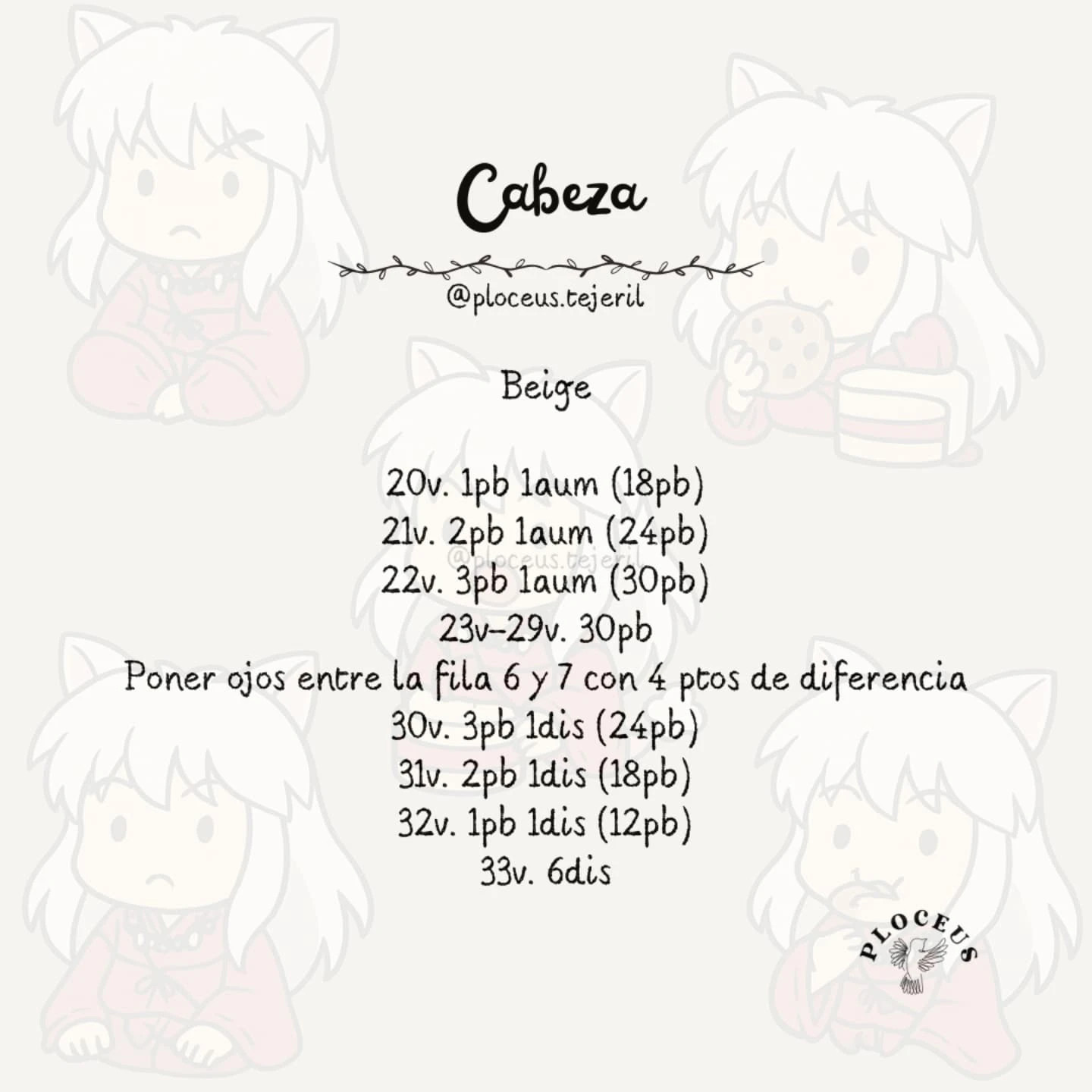 Patrón Amigurumi InuYasha: Guía Completa de Crochet