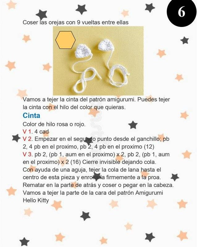 Patrón Amigurumi Llaveros Hello Kitty