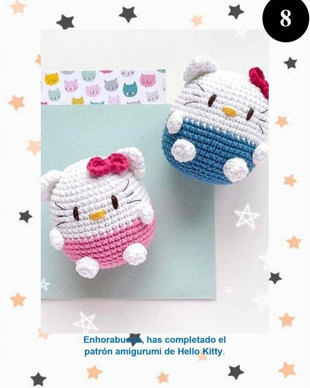 Patrón Amigurumi Llaveros Hello Kitty