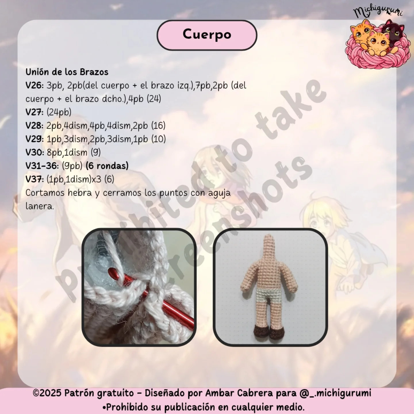 Patrón amigurumi Mikasa Ackerman gratis
