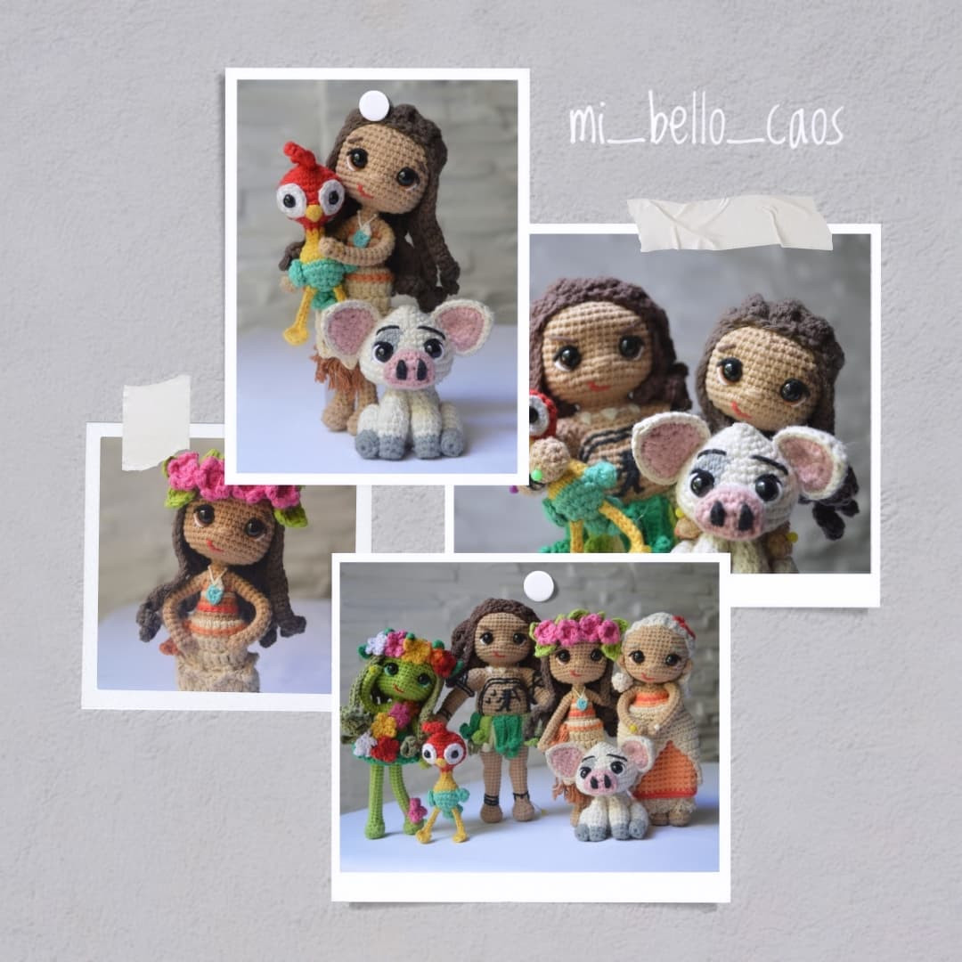 Patrón Amigurumi Moana: Parte 1