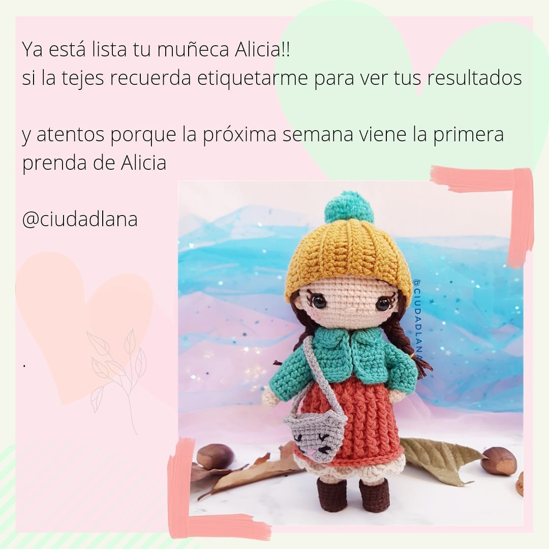 Patrón Amigurumi Muñeca Alicia: ¡Gratis!