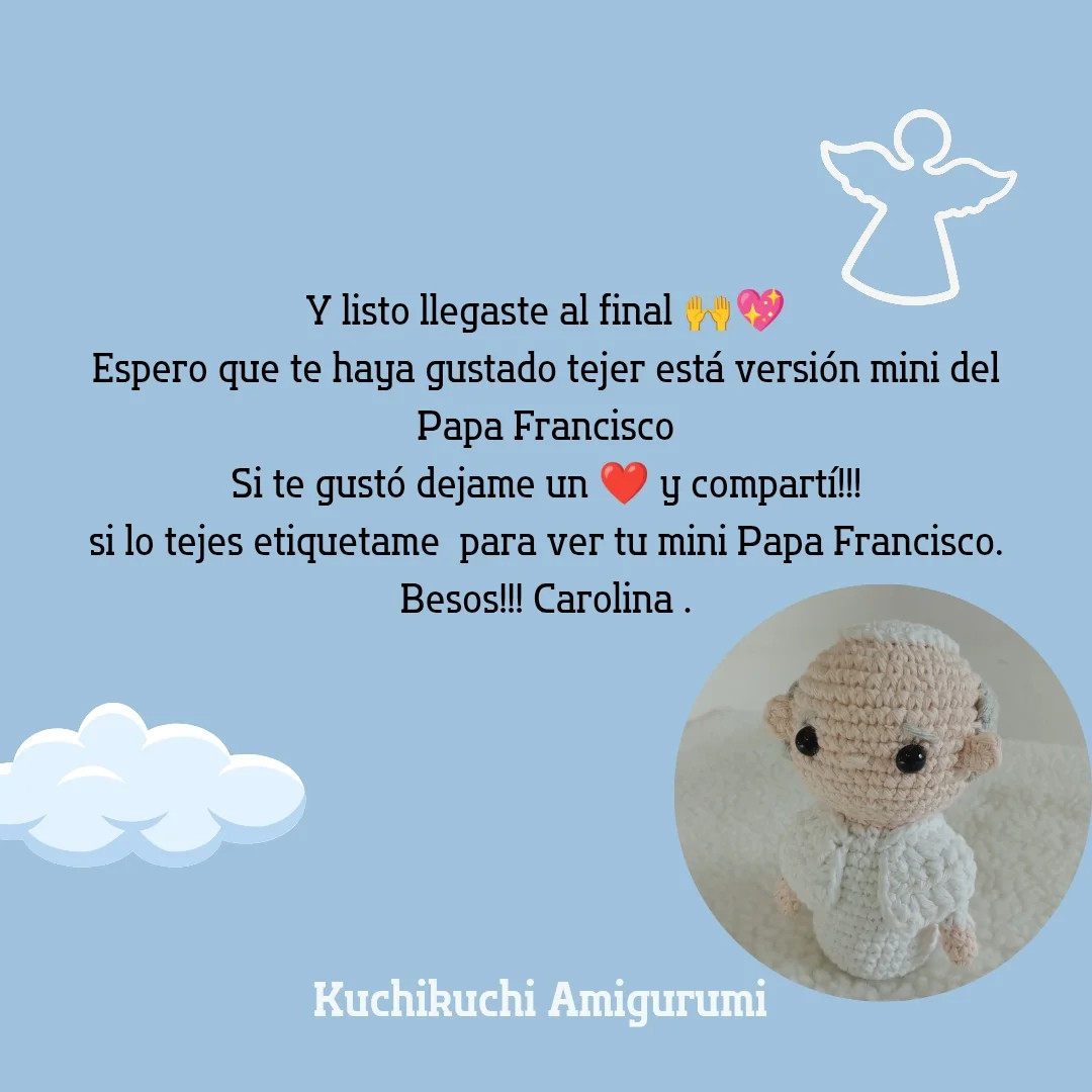 Patrón amigurumi Papa Francisco gratis