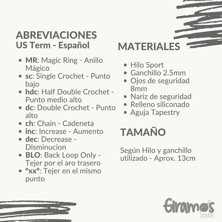 Patrón amigurumi perrito gratis