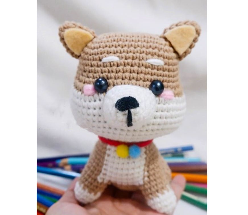 Patrón amigurumi: Perrito Shiba Inu tierno