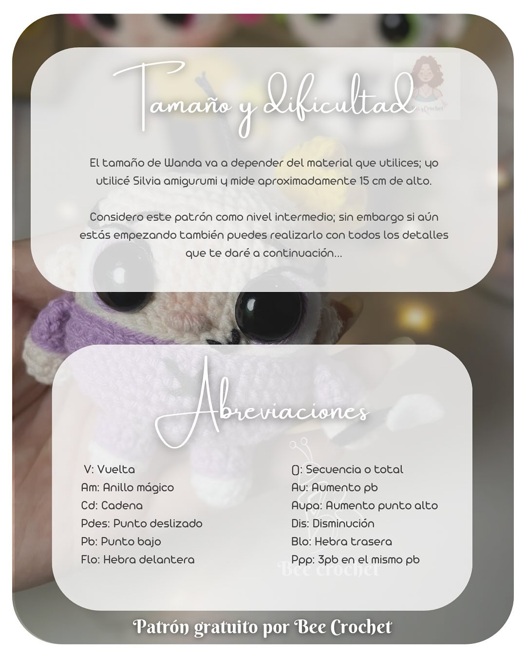 Patrón Amigurumi Pooof Gratis: Mócate un personaje adorable.