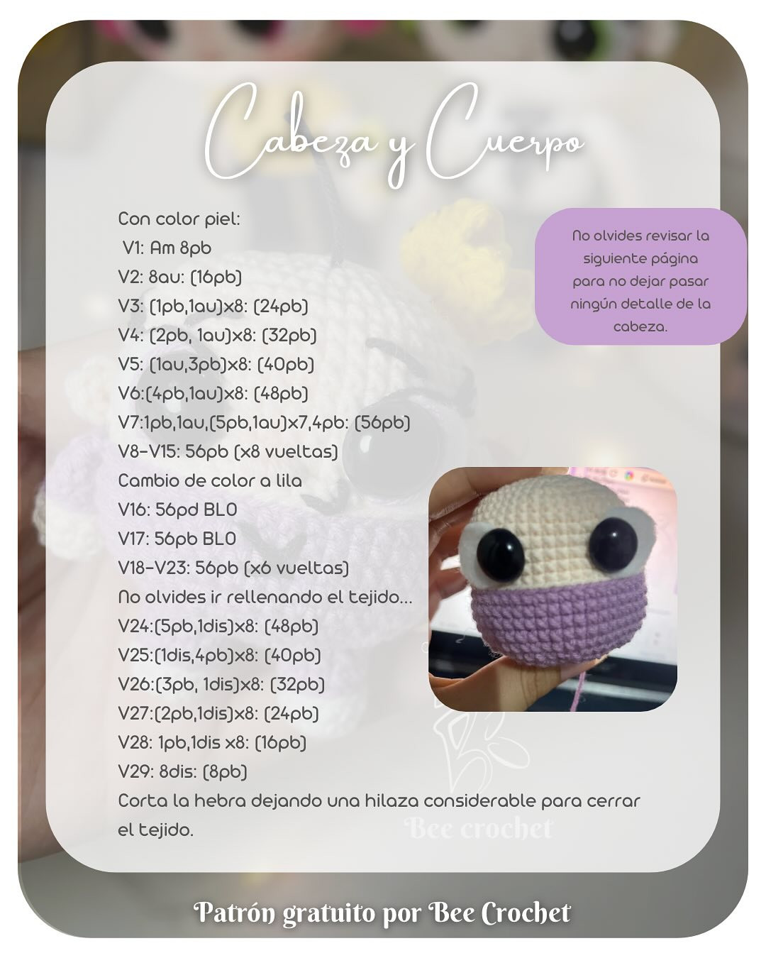 Patrón Amigurumi Pooof Gratis: Mócate un personaje adorable.