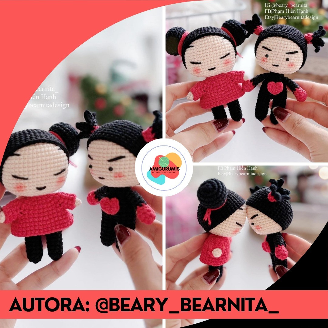 Patrón amigurumi Pucca y Garu gratis