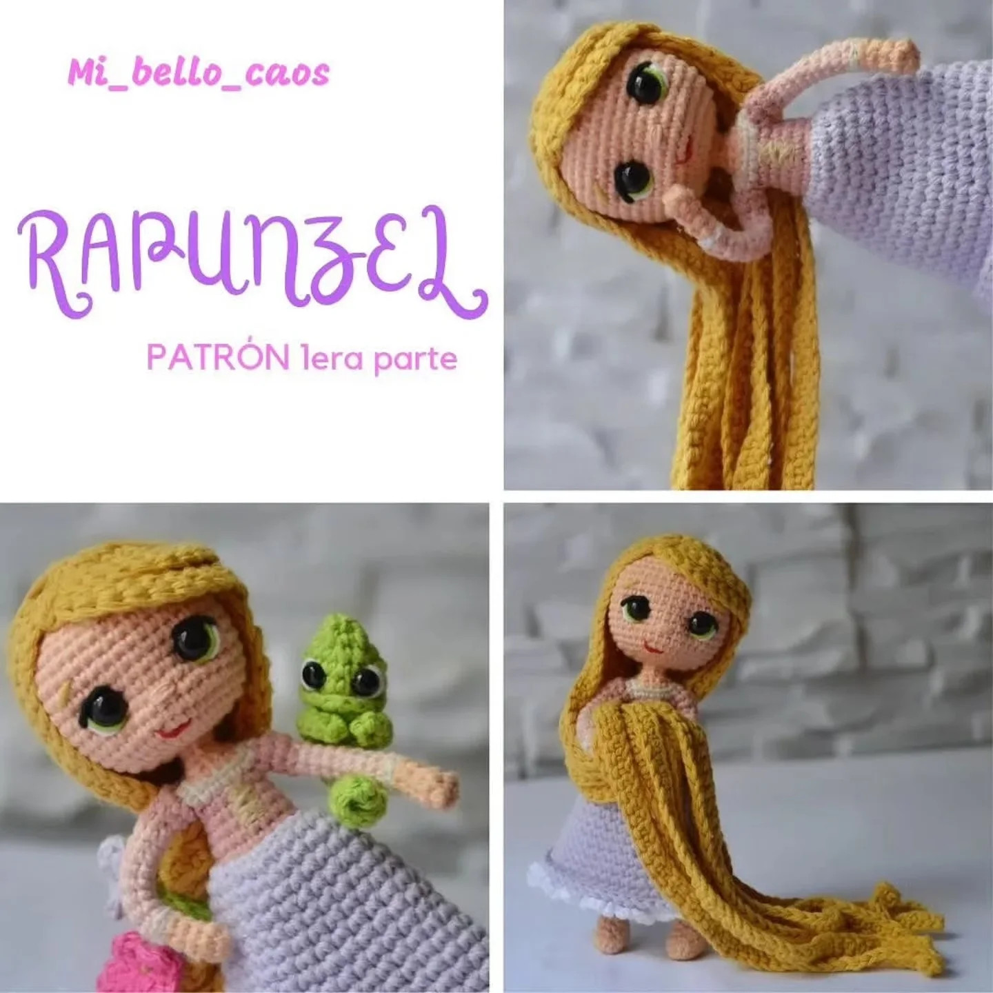 Patrón amigurumi Rapunzel: Parte 1