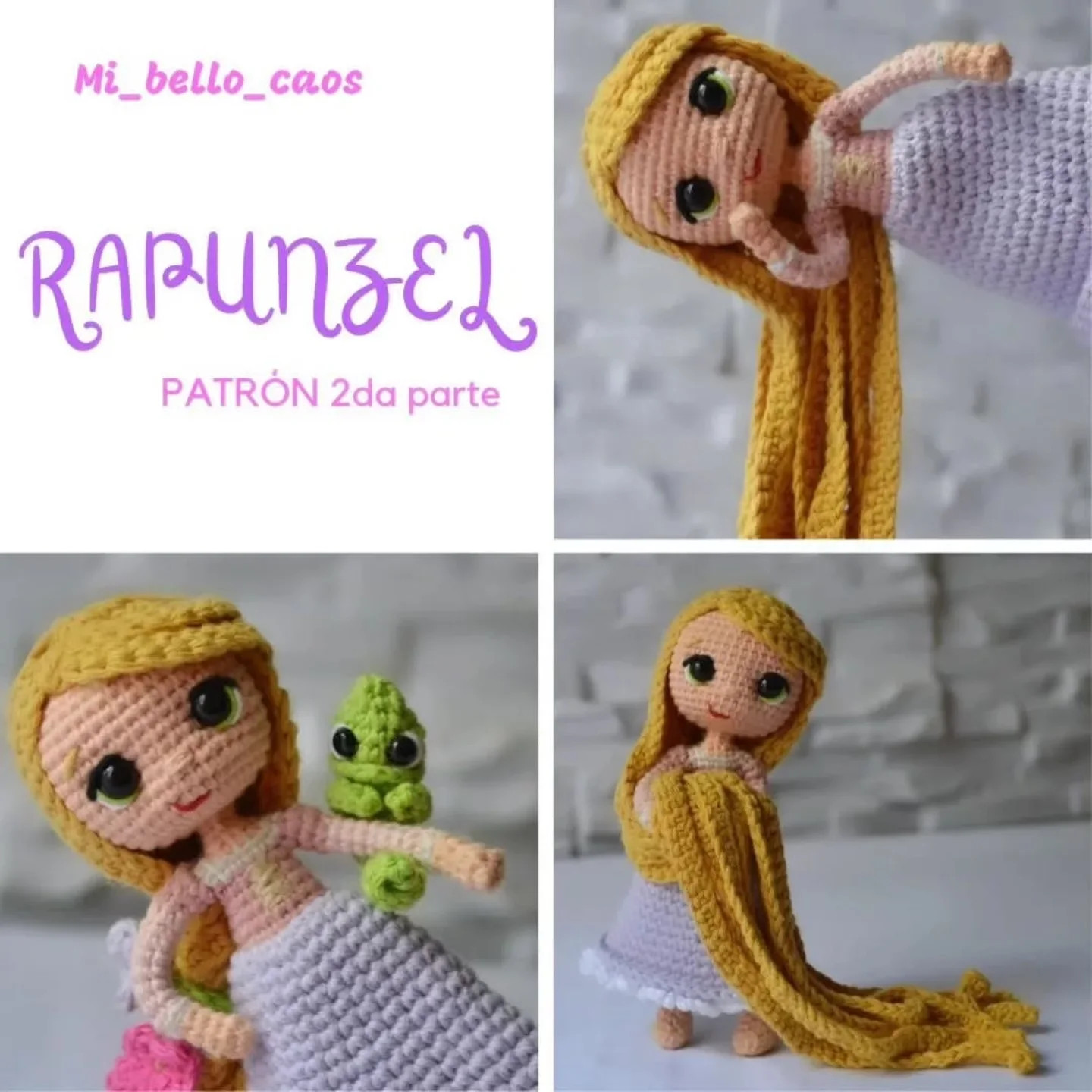 Patrón amigurumi Rapunzel: Parte 1