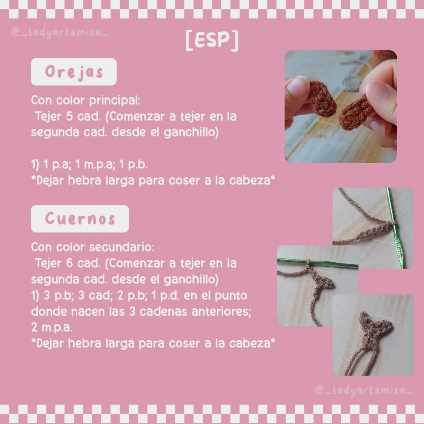 Patrón amigurumi reno navideño gratis con vídeo tutorial