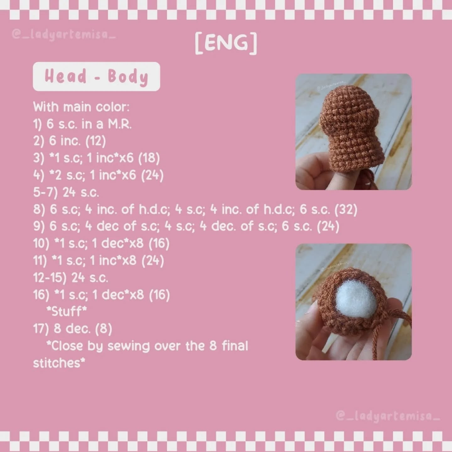 Patrón amigurumi reno navideño gratis con vídeo tutorial
