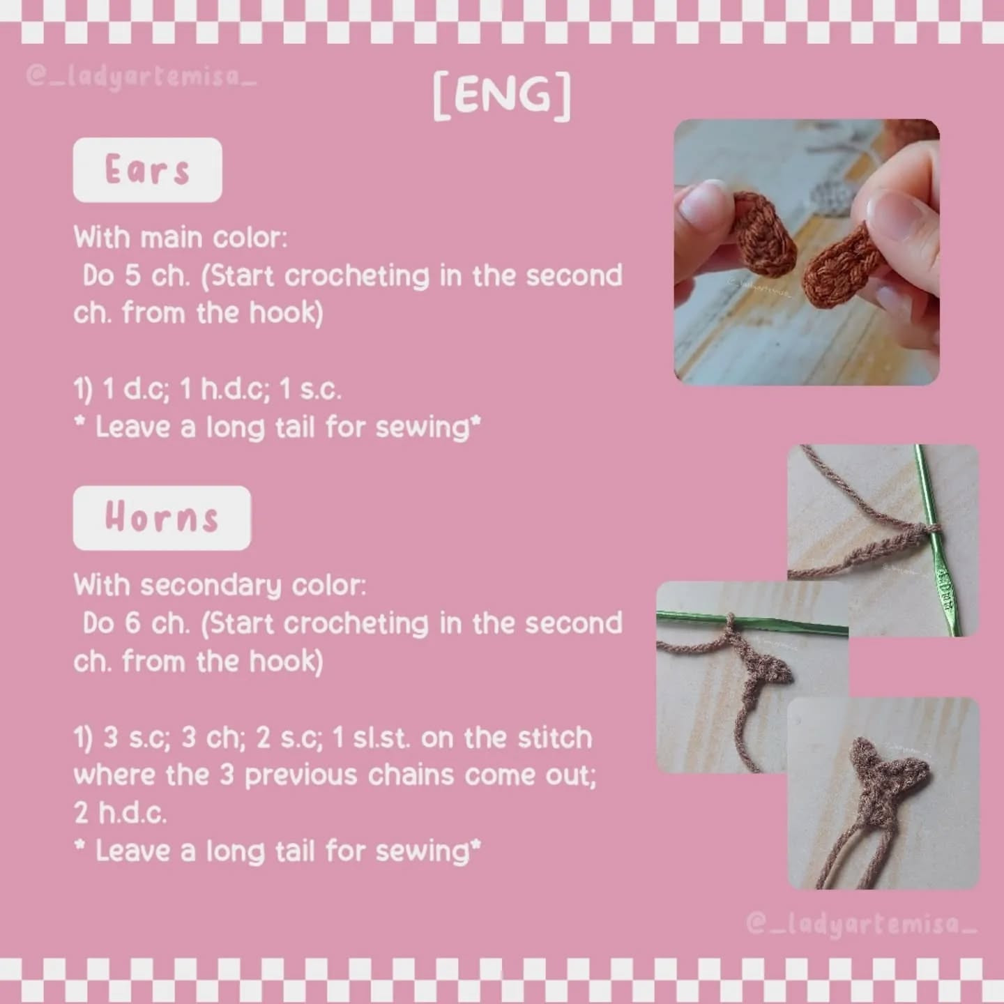 Patrón amigurumi reno navideño gratis con vídeo tutorial