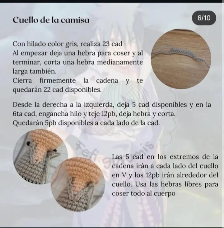 Patrón amigurumi Sasuke llavero gratis