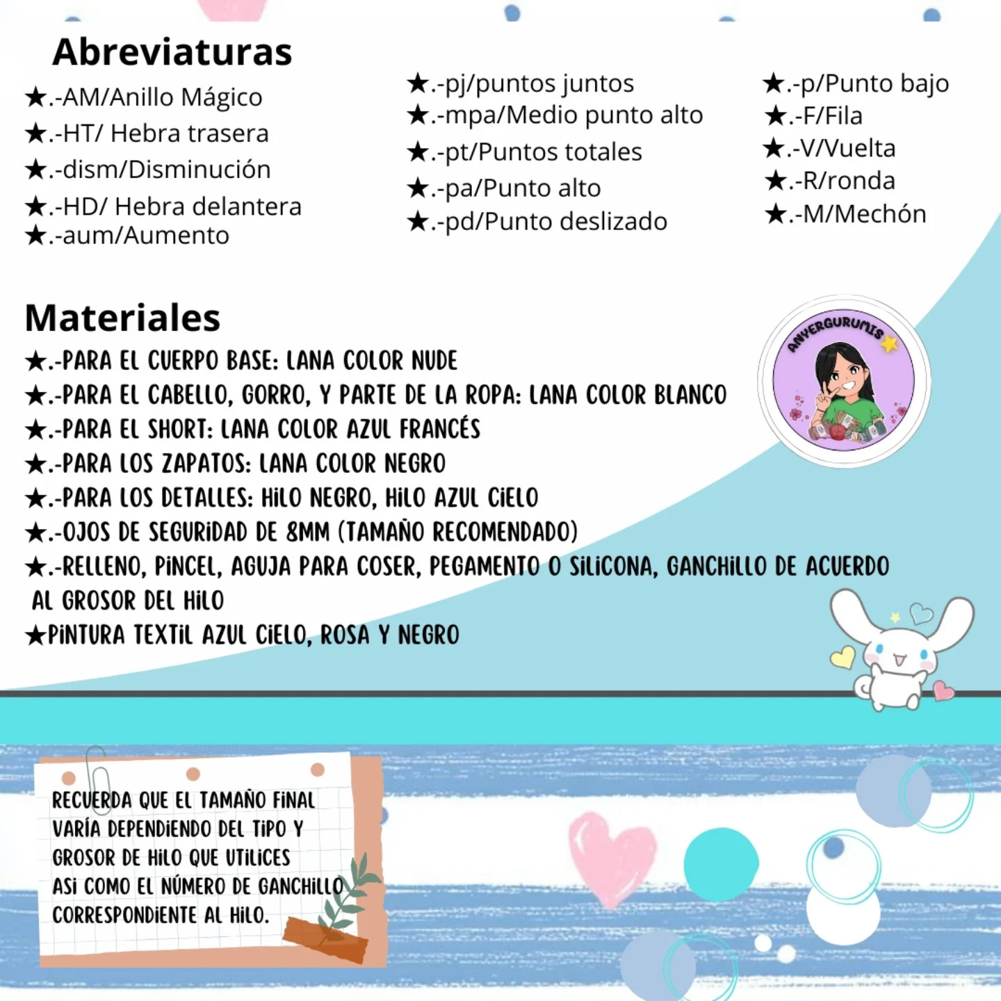 Patrón amigurumi Shiro gratis: Colección Sanrio Boys