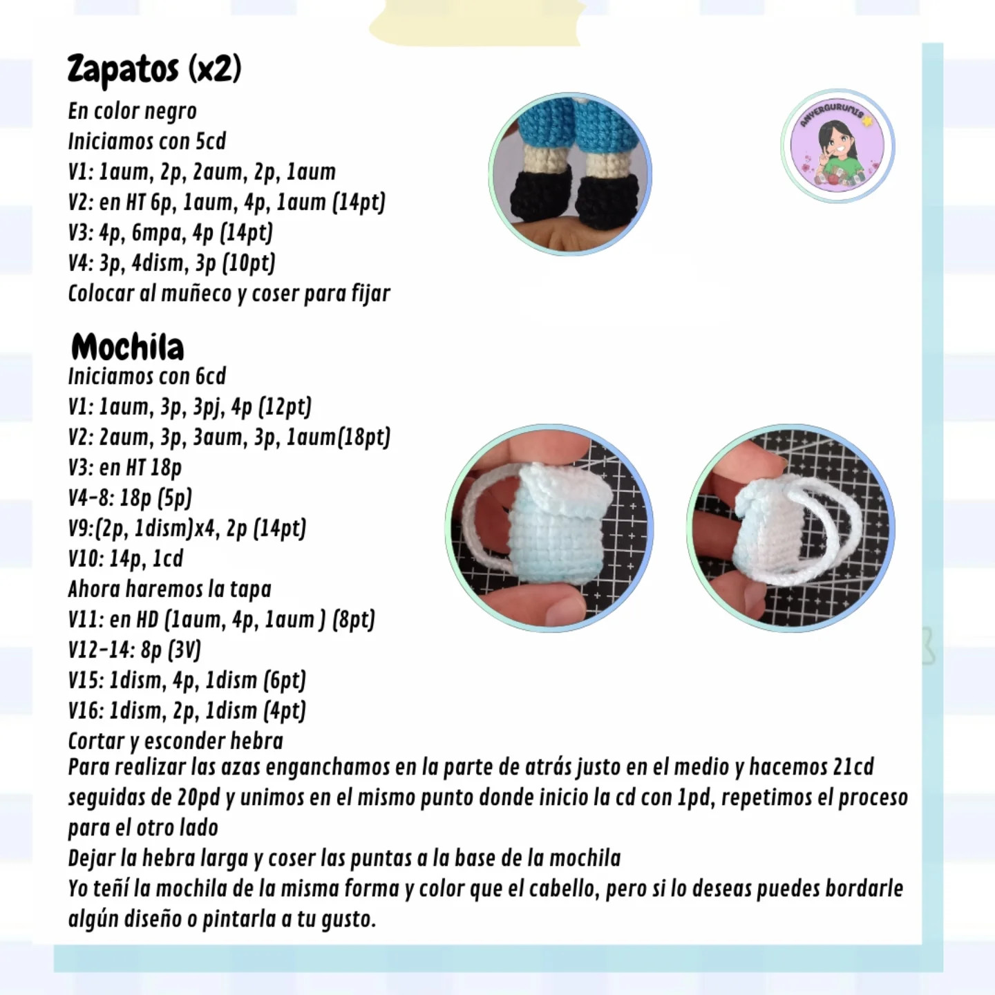 Patrón amigurumi Shiro gratis: Colección Sanrio Boys