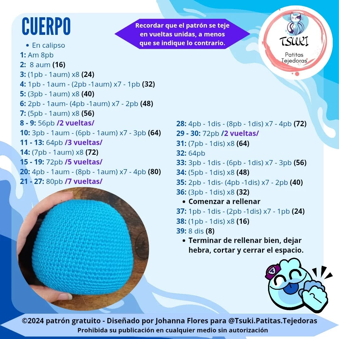 Patrón Amigurumi Squeak Gratis