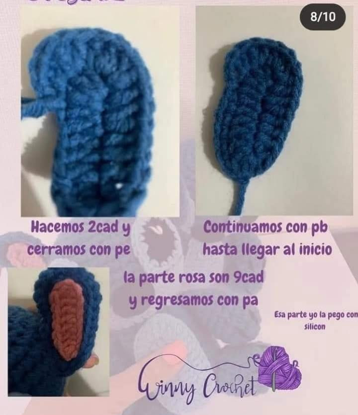 Patrón amigurumi Stitch: Dos adorables Stitch tejidos a crochet.