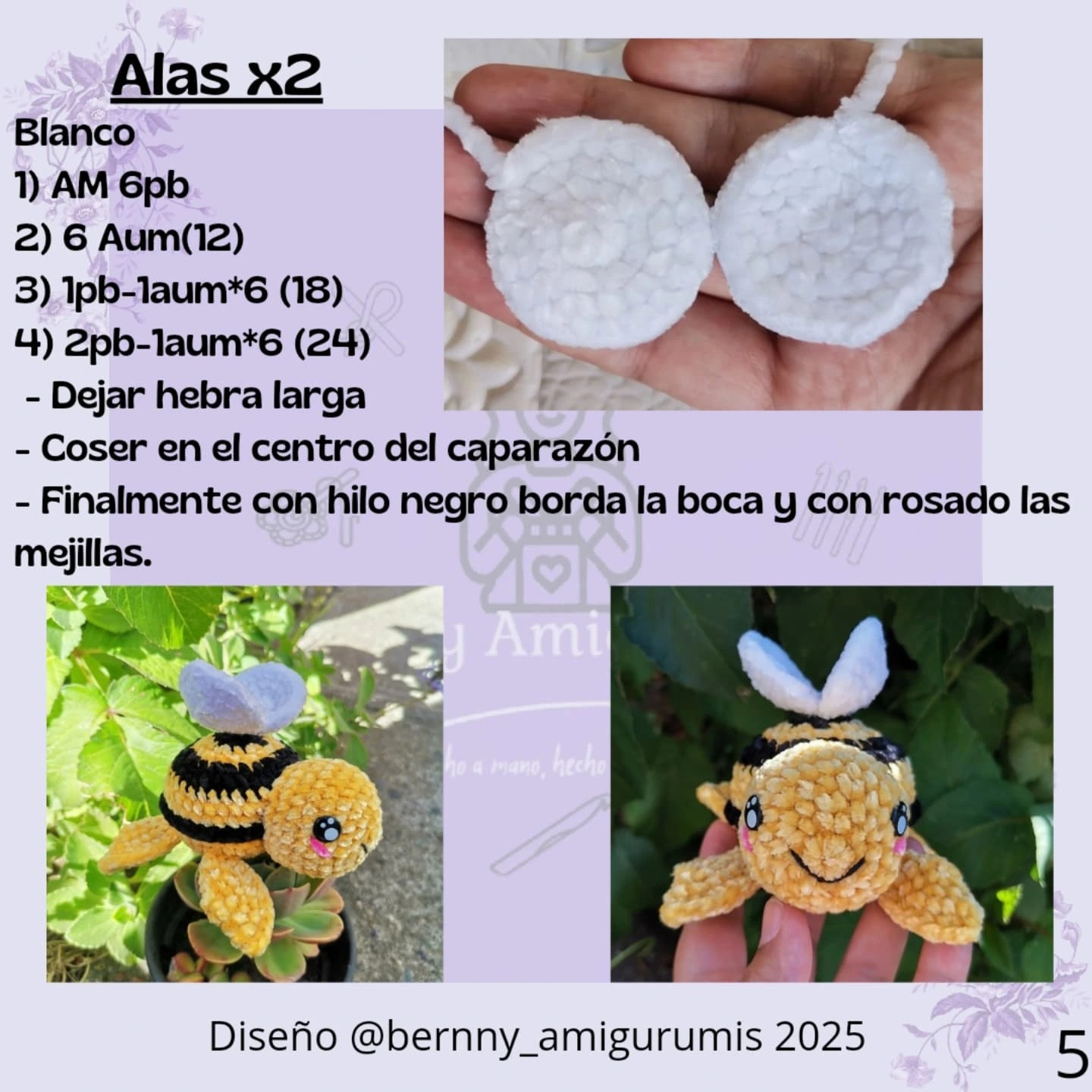 Patrón Amigurumi Tortuga Abeja Gratis