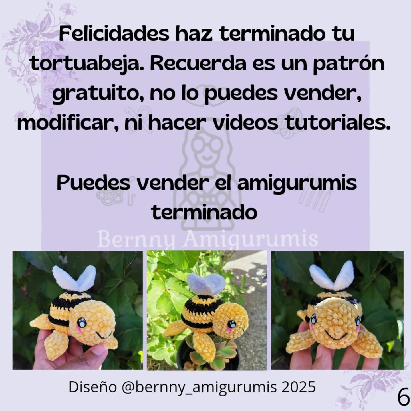 Patrón Amigurumi Tortuga Abeja Gratis