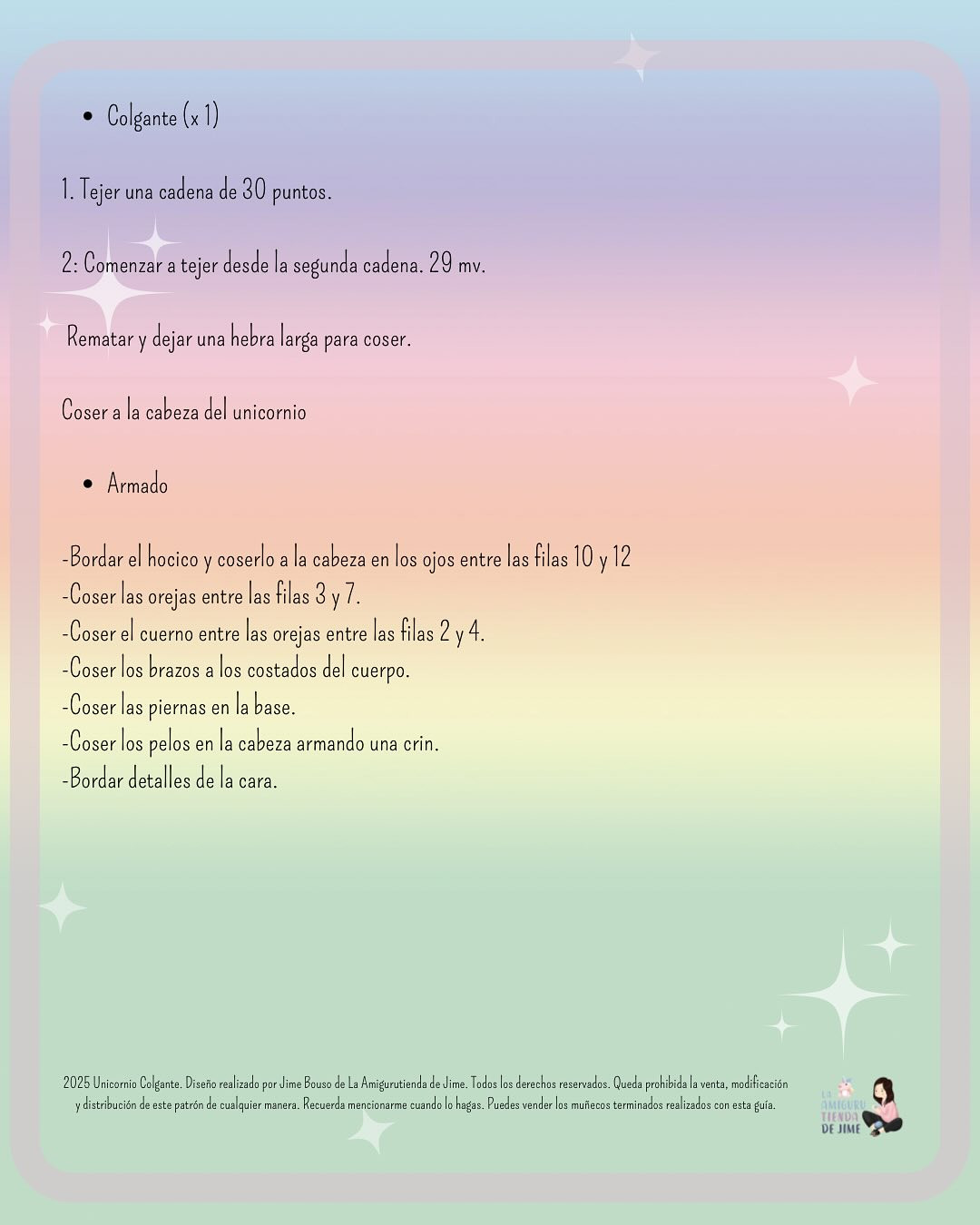 Patrón amigurumi unicornio gratis: ¡Tejelo ya!