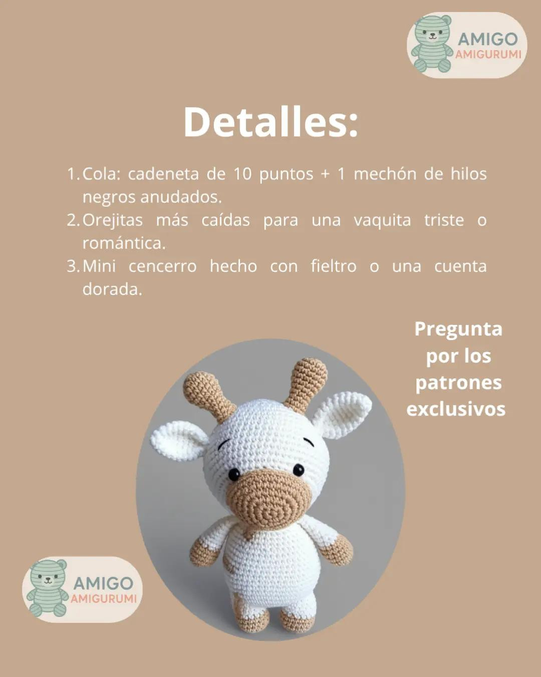 Patrón Amigurumi Vaquita: ¡Tejido fácil y adorable!