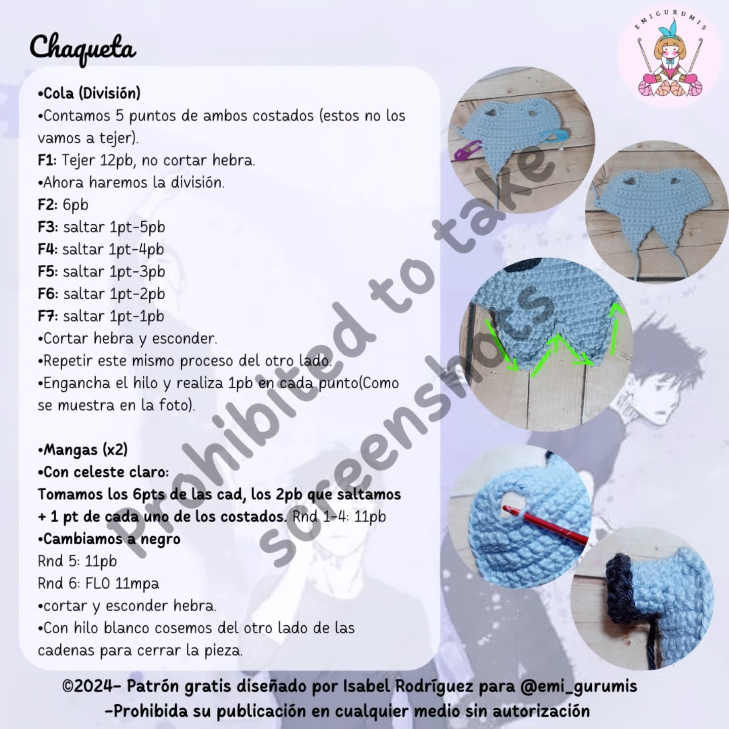 Patrón amigurumi Yuuri Katsuki gratis