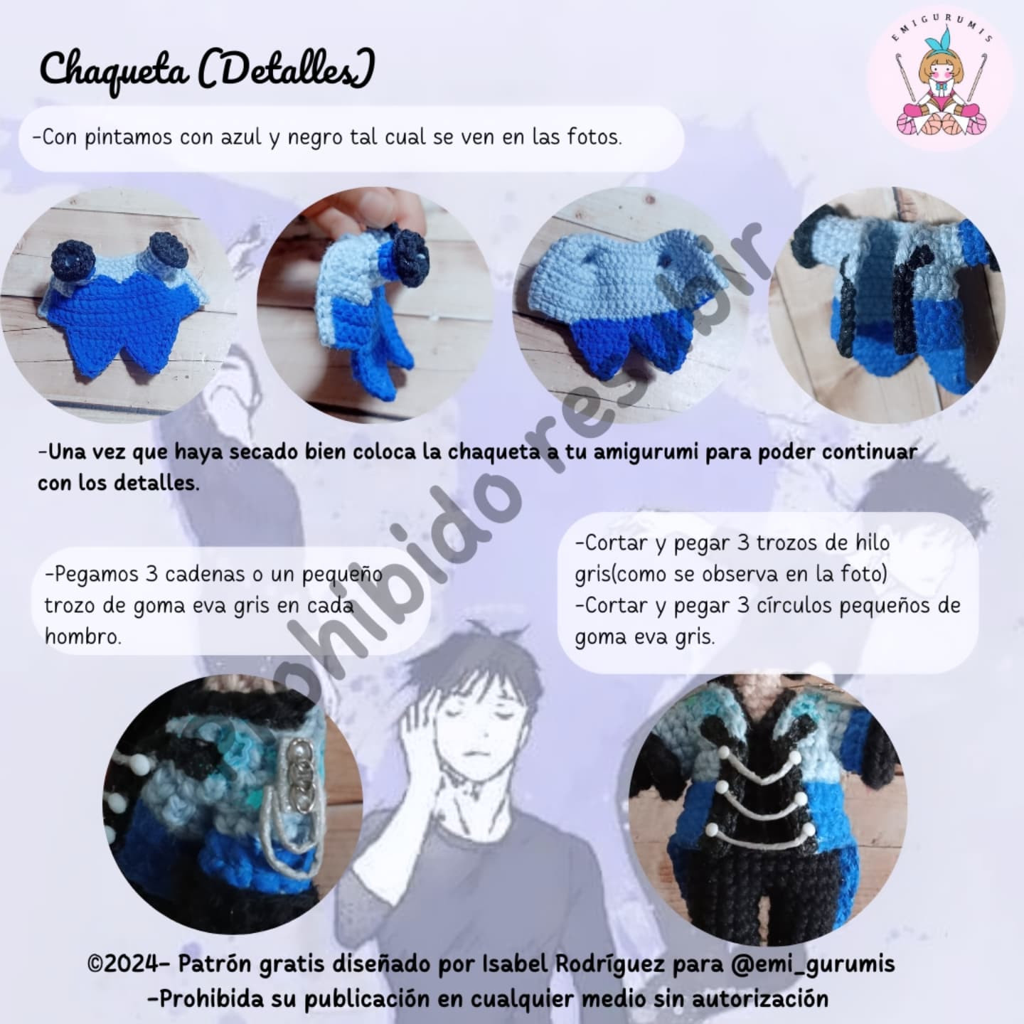 Patrón amigurumi Yuuri Katsuki gratis