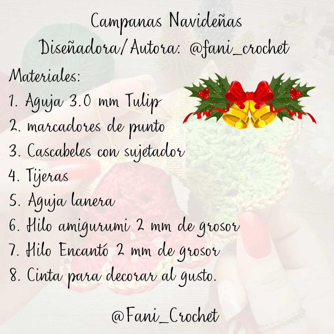 PATRÓN CAMPANAS NAVIDEÑAS GRATIS