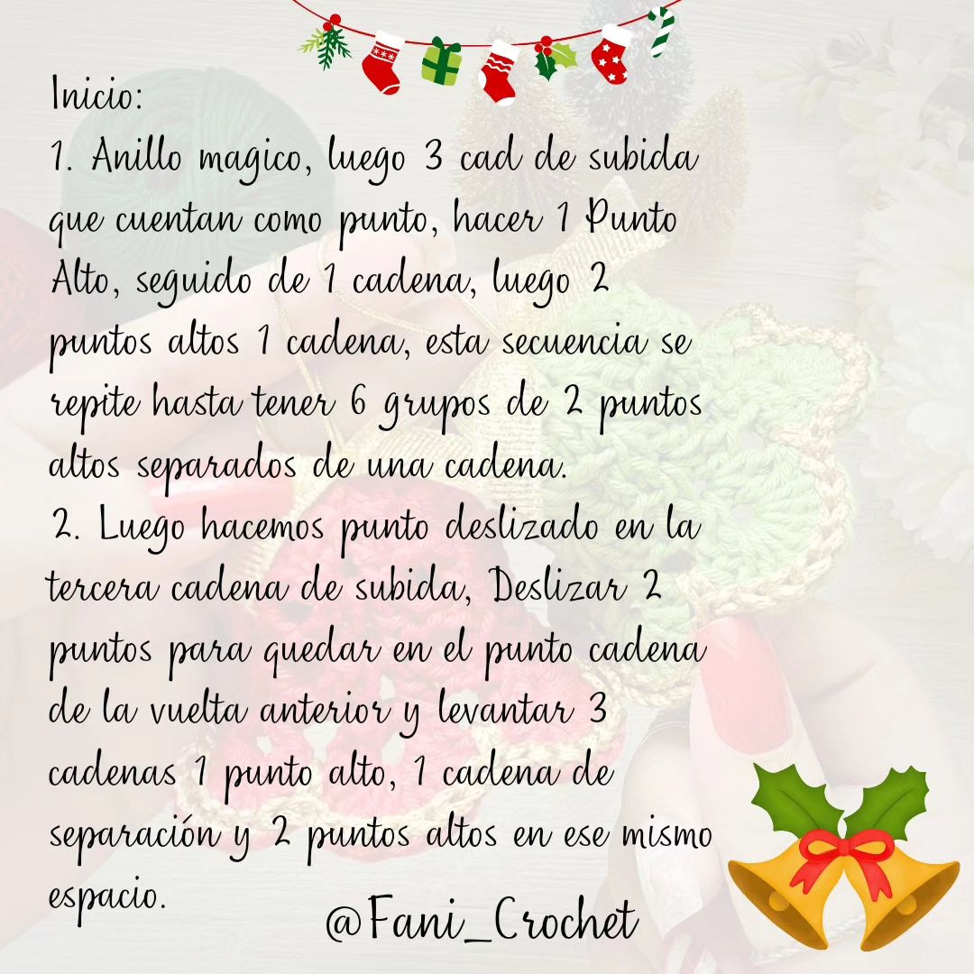 PATRÓN CAMPANAS NAVIDEÑAS GRATIS